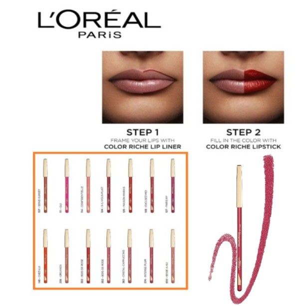 L'OREAL PARIS - MATITA LABBRA COLOR RICHE , 374 Intense Plum